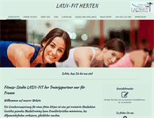 Tablet Screenshot of lady-fit-herten.de